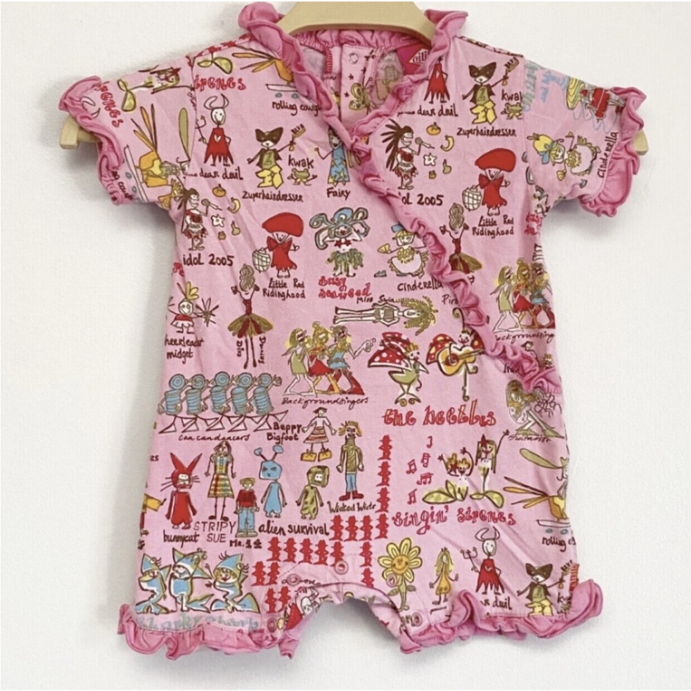 Oilily colorful idol 🎶 ruffle romper 9 months - Picture 6 of 7
